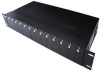 Medienkonverter Chassis, 2 HE, 14 Port